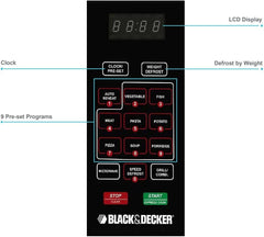 Black+Decker, 30 L Microwave Oven Silver, MZ3000PG