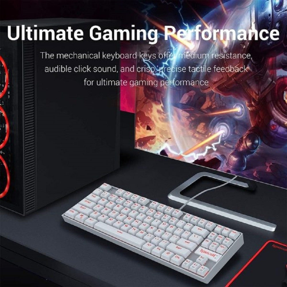 Redragon Kumara Wired Mechanical Gaming Keyboard - White - K552W-2