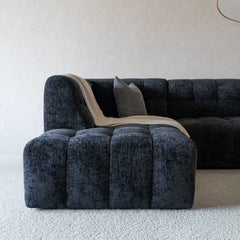 Dolphine Black Modern Corner & L-Shape Sofa