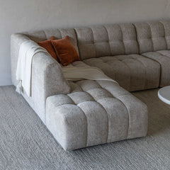 Dolphine Beige Modern Corner & L-Shape Sofa