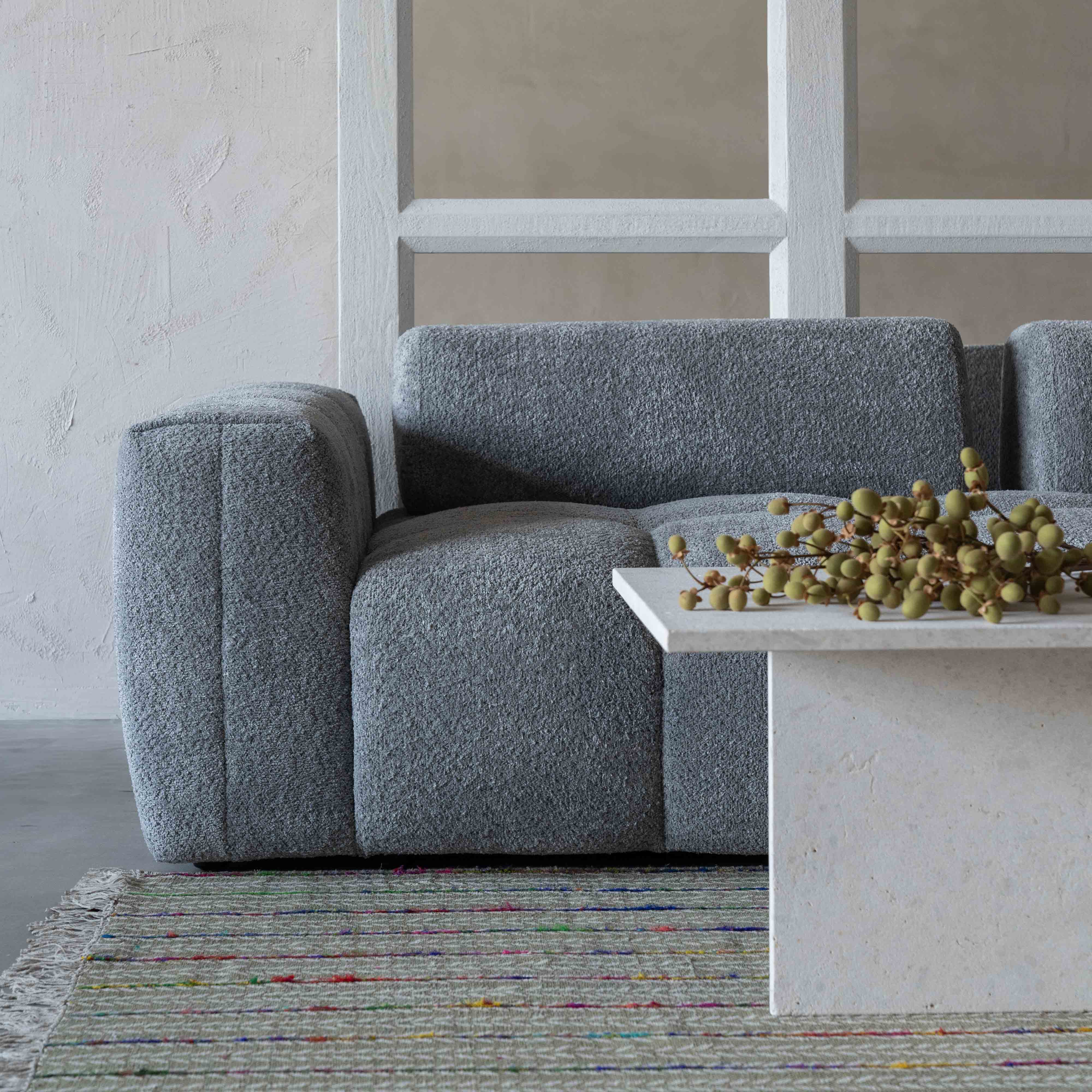 Harmony Mid Grey Modern Corner & L Shape | Extendable Sofa