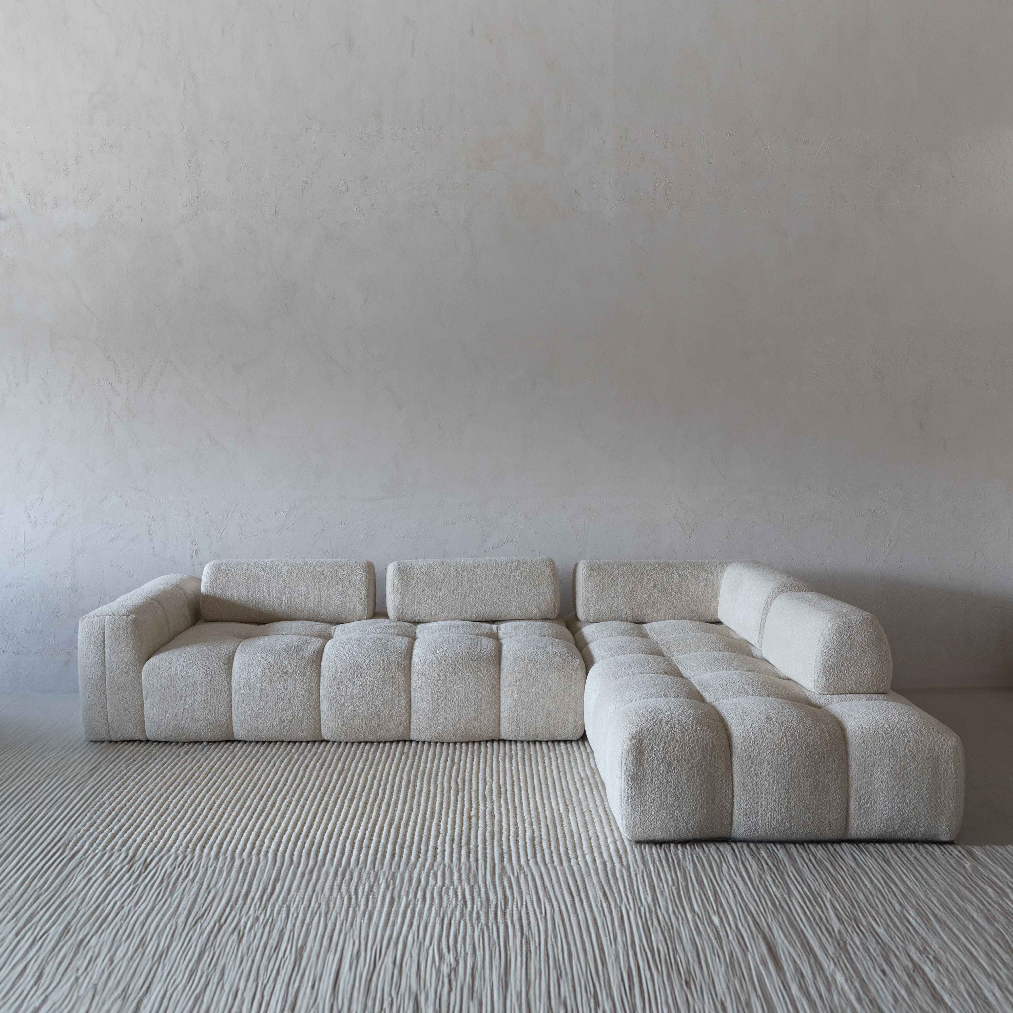 Harmony Modern White Corner & L Shape | Extendable Sofa