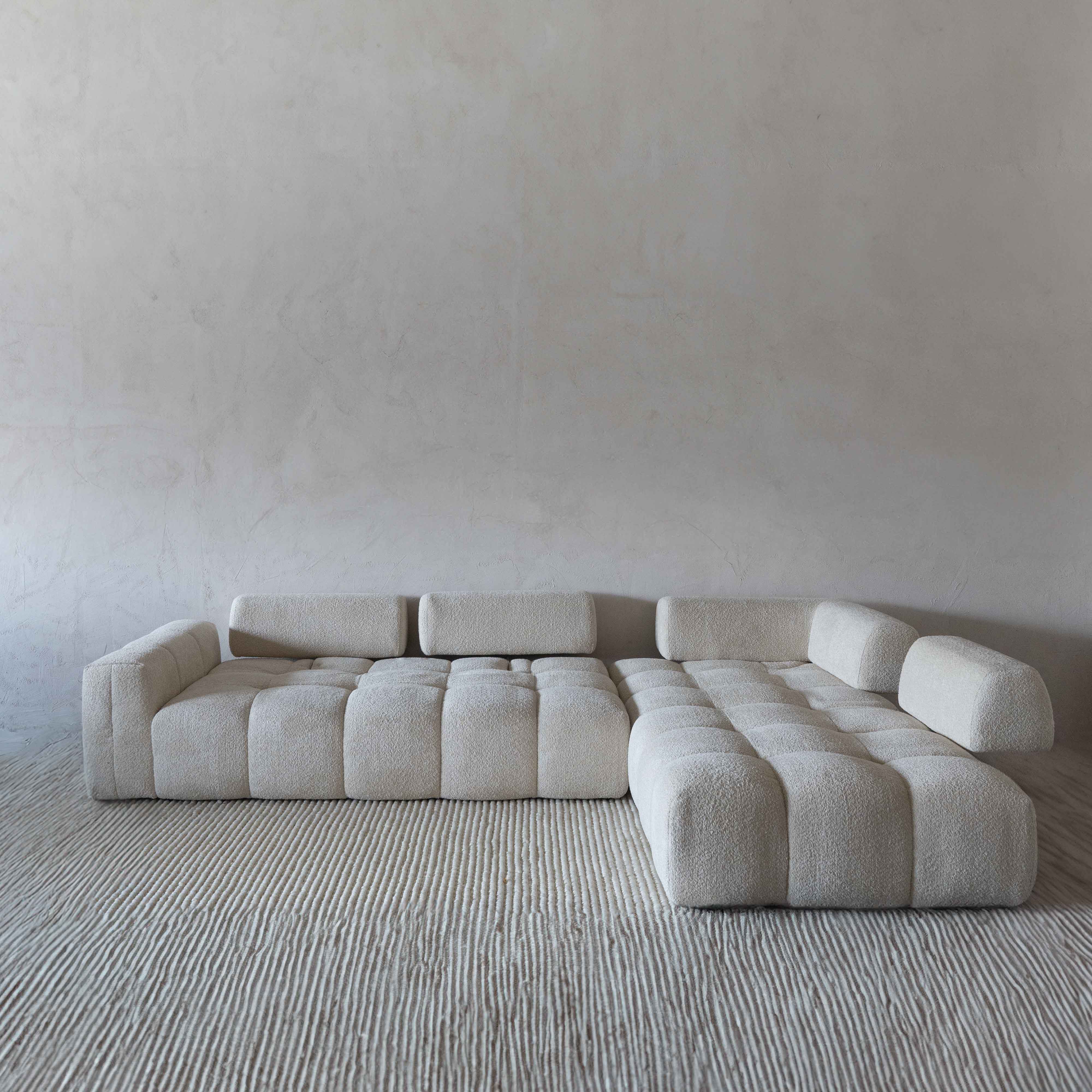 Harmony Modern White Corner & L Shape | Extendable Sofa