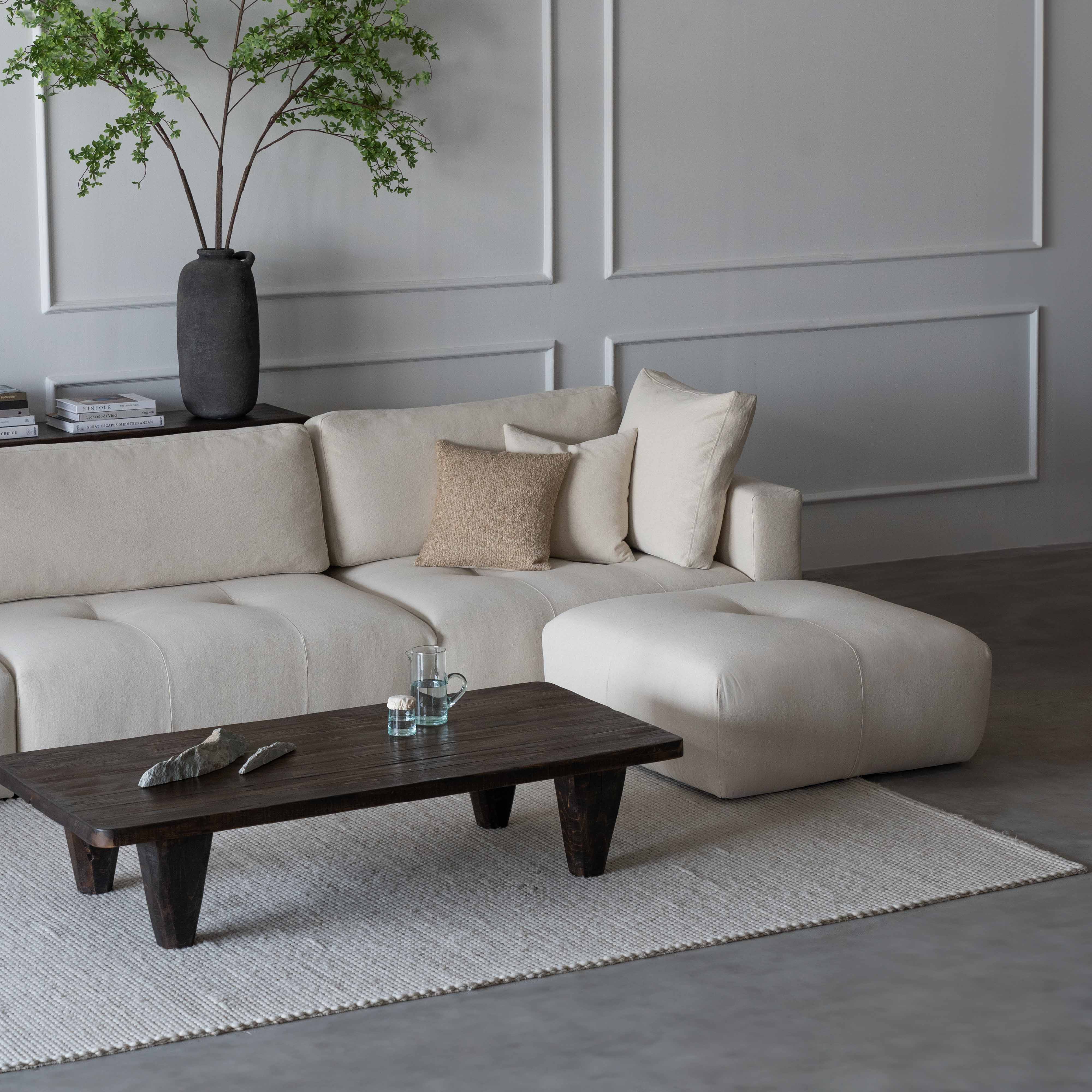 Sky Modern L Shape | Sectional Modular Sofa - Beige