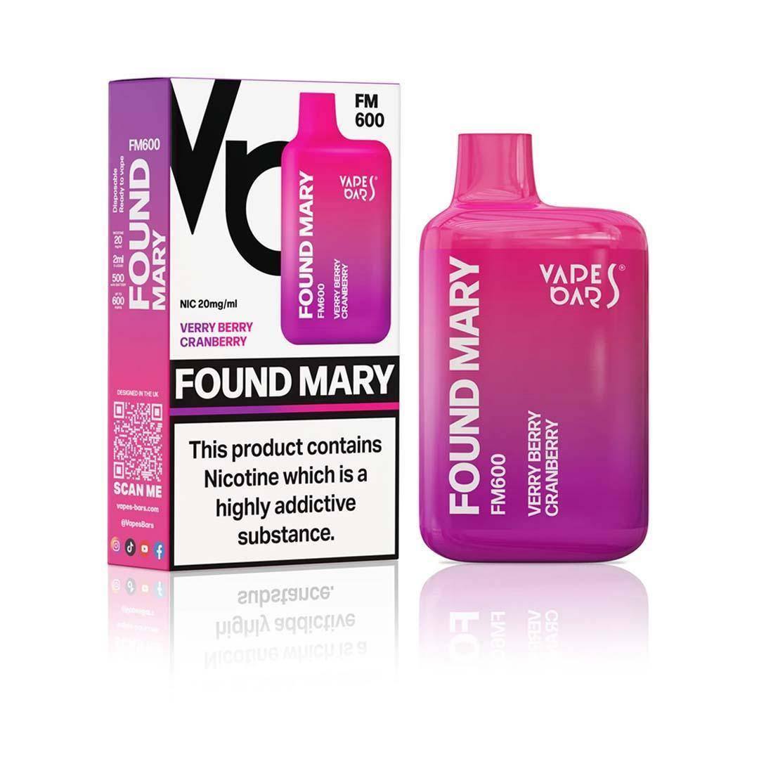 Found Mary FM600 Verry Berry Cranberry Disposable Vape - Click & Vape