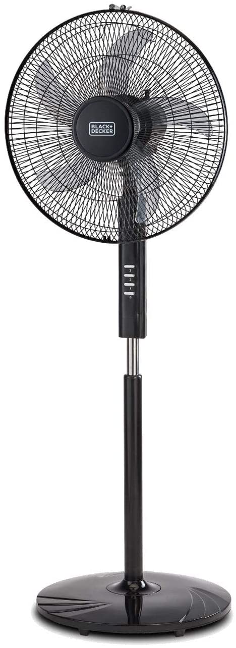 Black+Decker, 16 Inch Pedestal Stand Fan, Black, FS1620-B5