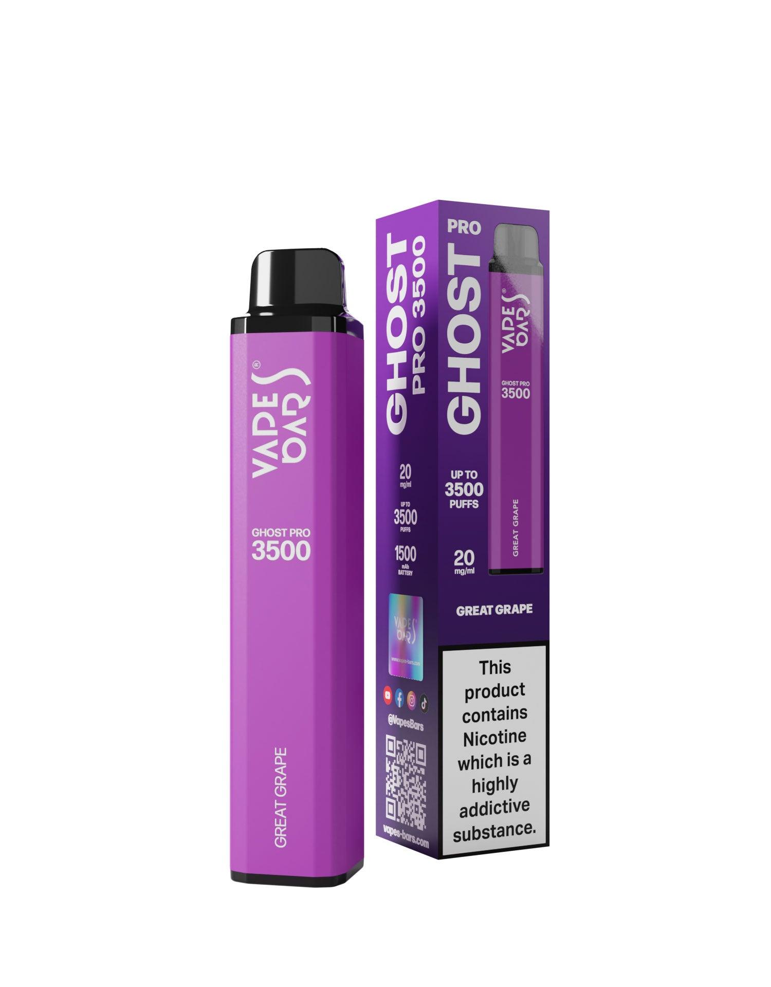 Ghost Pro 3500 Great Grape 20MG - Vape Unit