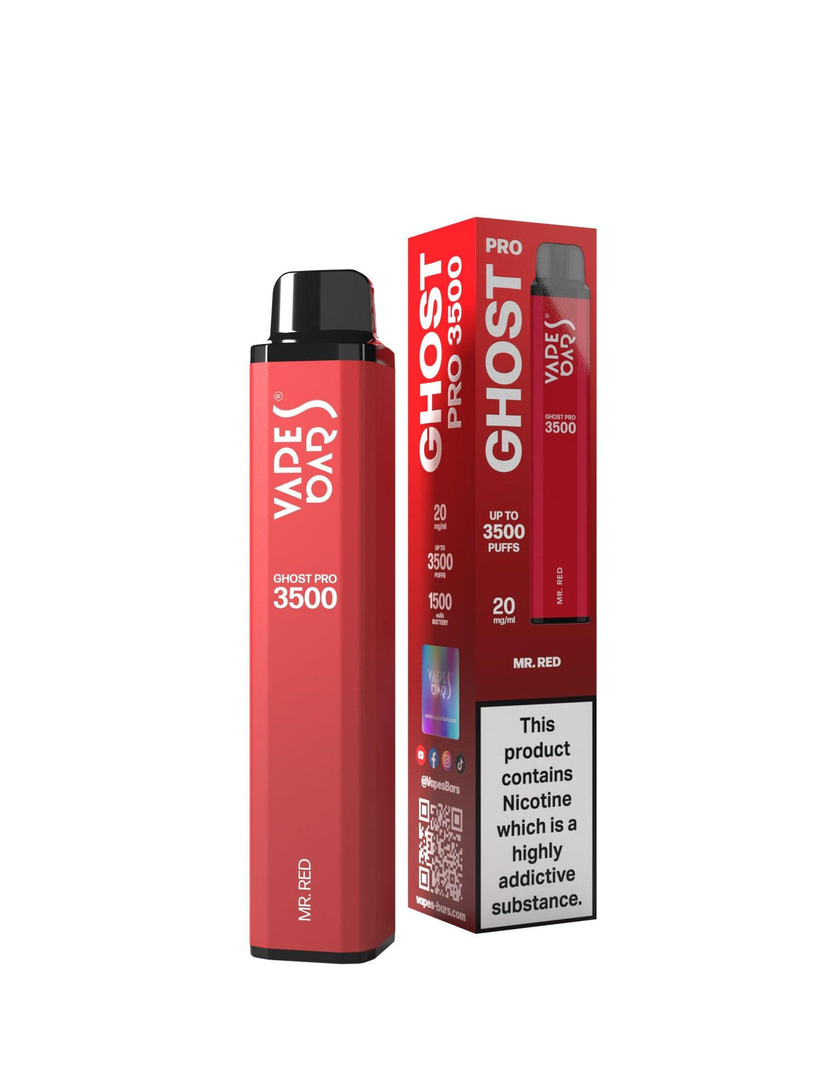 Ghost Pro 3500 Mr Red 20MG - Vape Unit