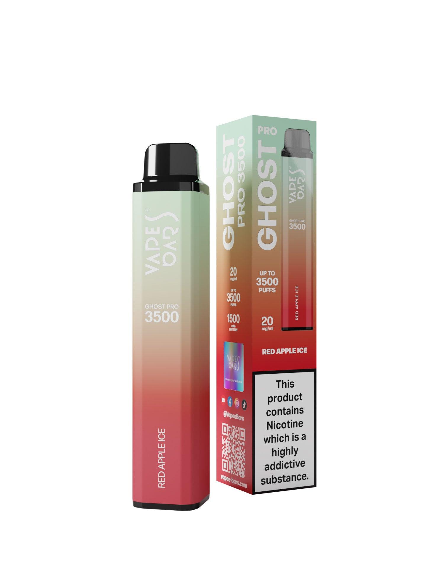 Ghost Pro 3500 Red Apple Ice 20MG - Vape Unit