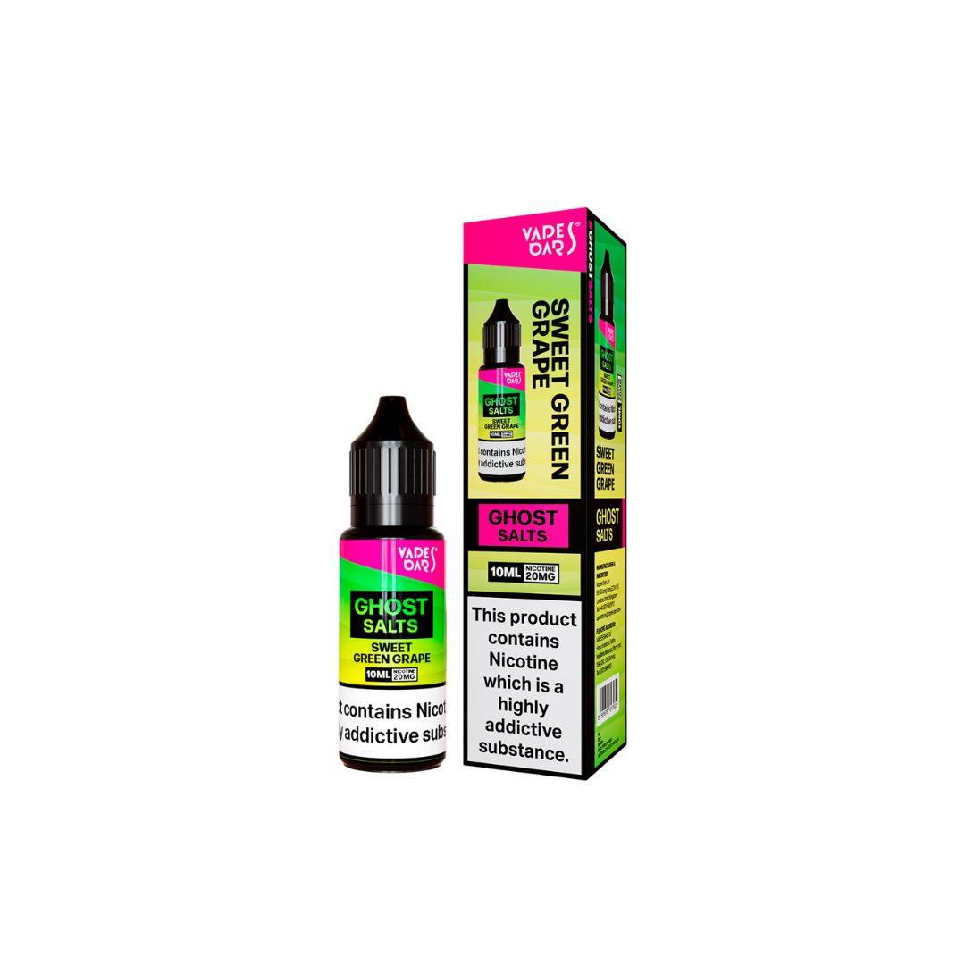 Ghost Salts Sweet Green Grape Vapes Bars E-Liquid 10ml - Click & Vape