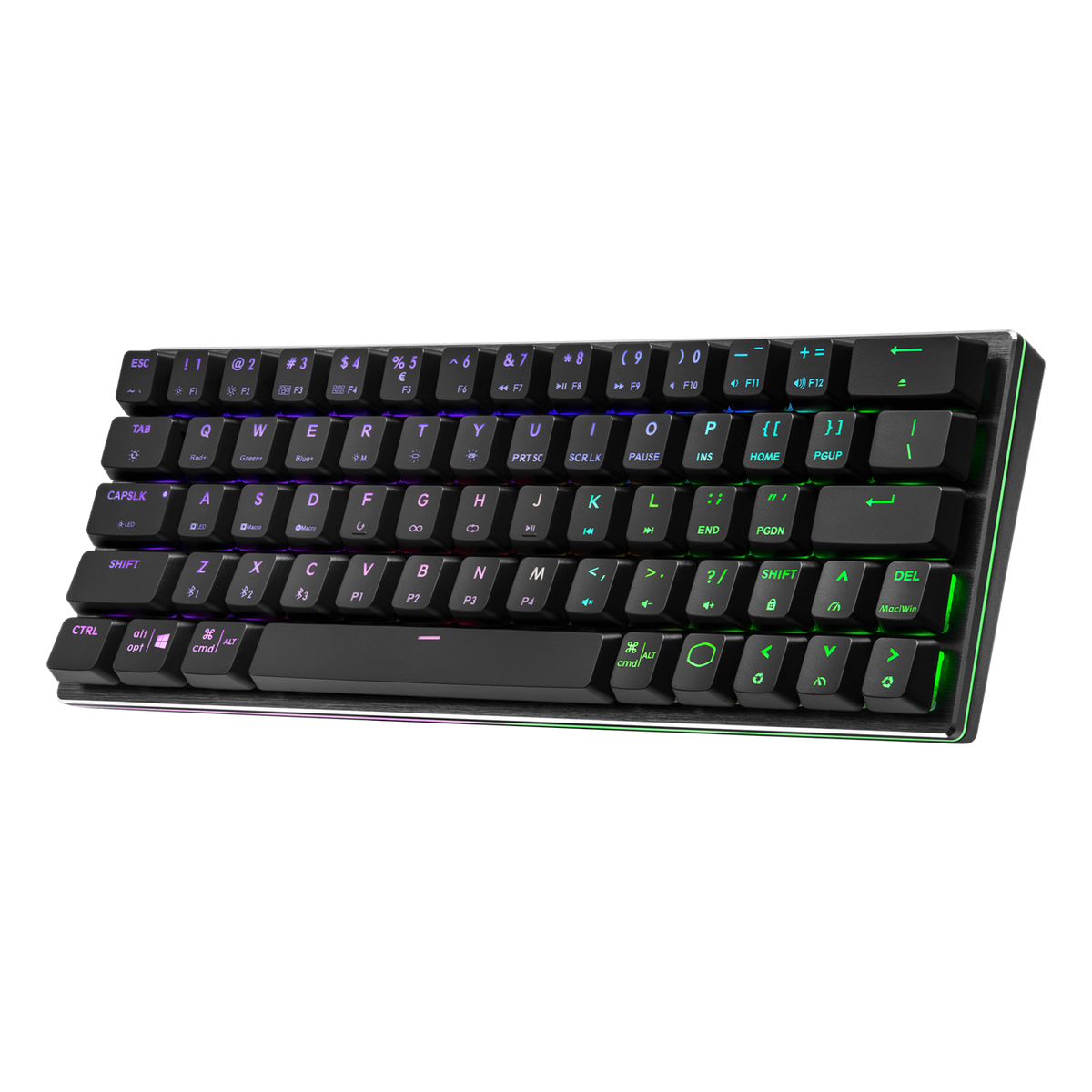 Cooler Master SK622 Wireless 60% Mechanical Keyboard with Low Profile Blue Switches Wired