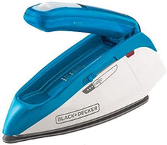 Black+Decker, 1085W Dual Voltage Travel Steam Iron, Blue, TI250